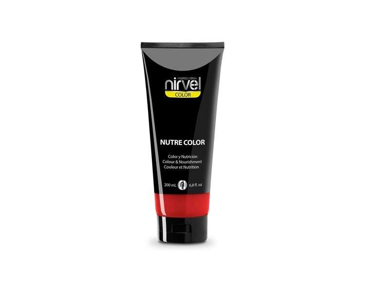 Nirvel NUTRE COLOR FLUOR Carmine Professional Mask 200ml - Temporary Color with Nourishment and Brightness