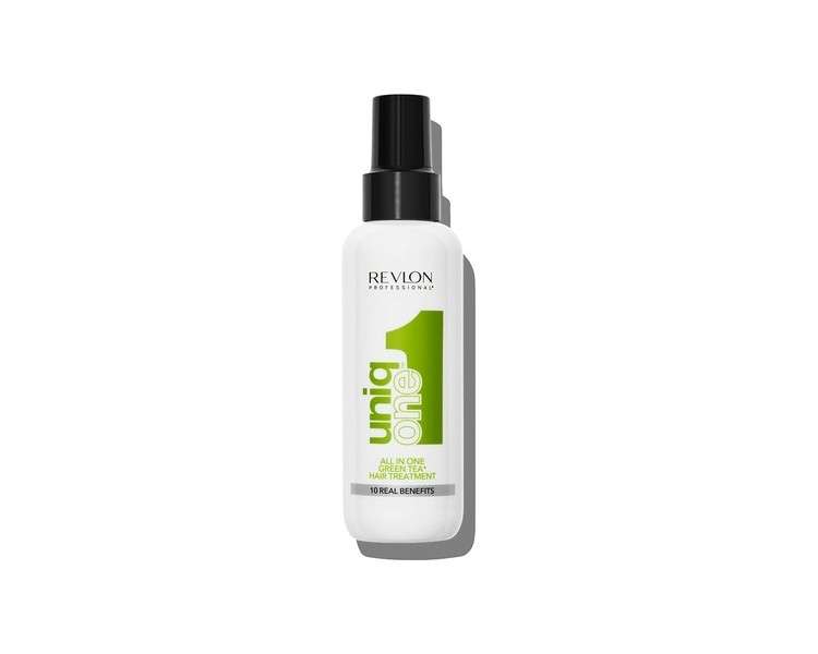 Revlon UniqONE Professional Vegan Leave In Conditioner & Hair Treatment for Shine & Frizz Control 150ml Green Tea Fragrance