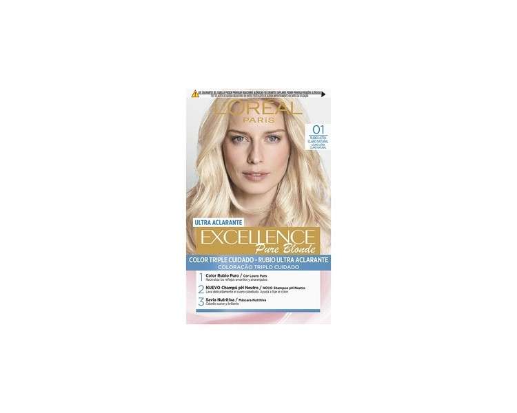 L'oreal Excellence Cream Tint Hair Color No 01 Pure Blonde 23g
