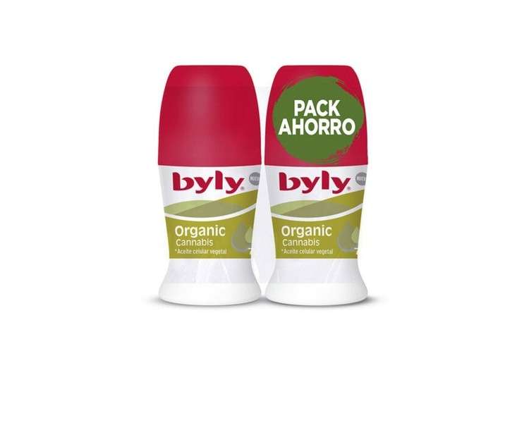 Hygiene Byly Organic Cannabis Deodorant Roll-On 50ml - Pack of 2