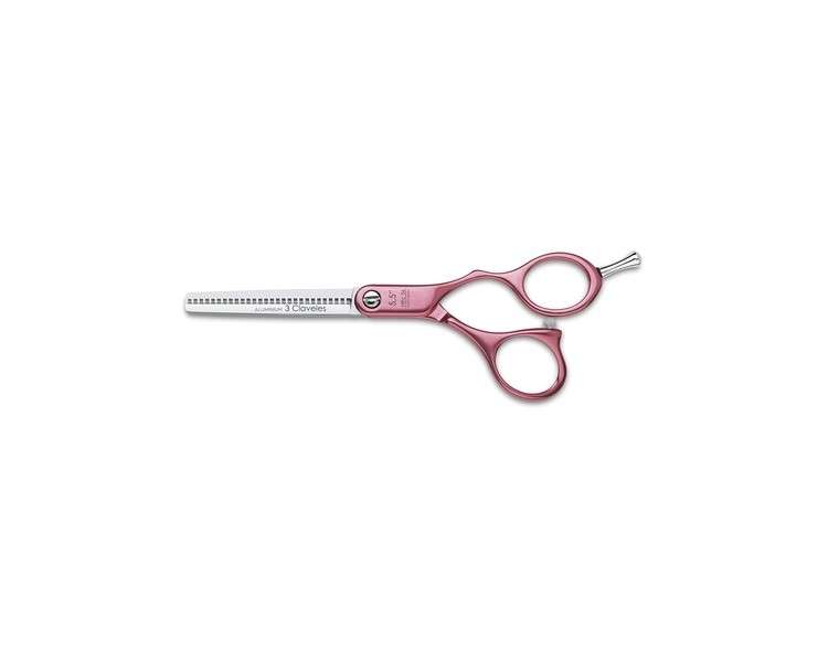 3 Claveles Duraluminio Hairdressing Scissors 5.5" Pink