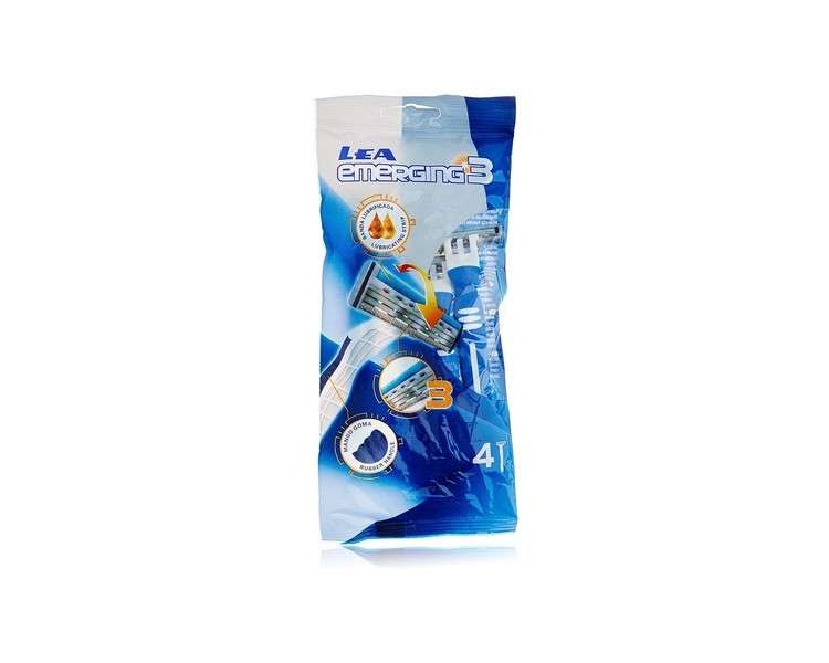 LEA EMERGING3 Disposable Razor Pack of 4