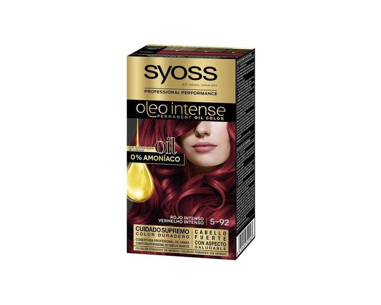 Syoss Oleo Intense Permanent Hair Color 5-92 Intense Red 50mL
