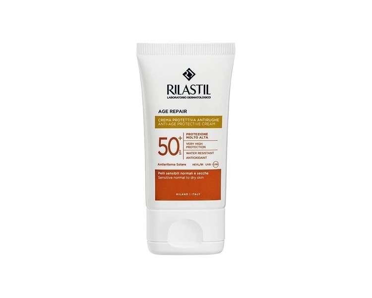 Rilastil Age Repair Viso Sunscreen Anti-Aging Elasticising and Antioxidant SPF 50+ for Sensitive Hair 40ml