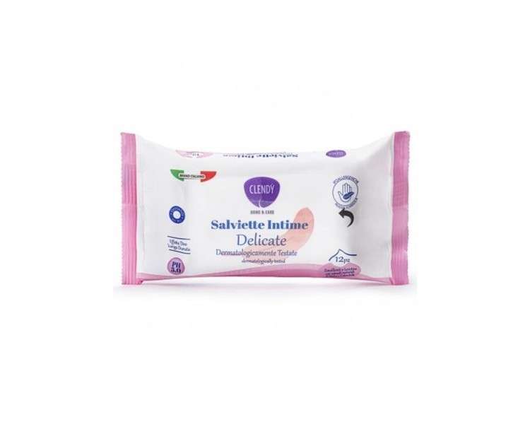 Clendy Delicate Intimate Wipes 12 Pack