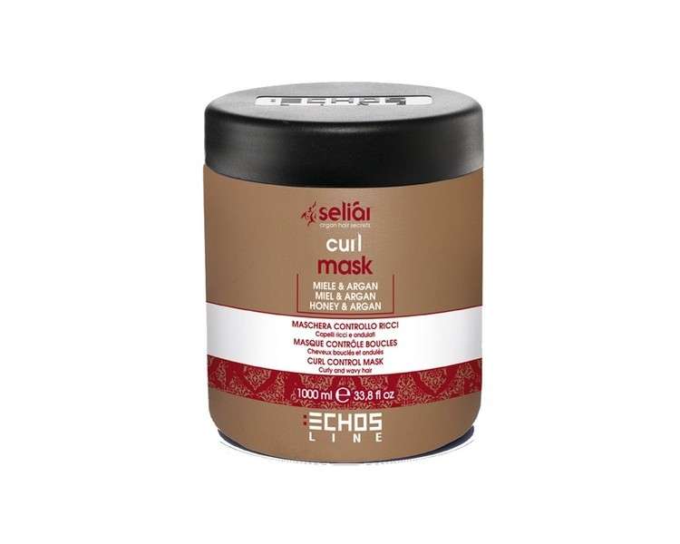 Echosline Curl Control Mask with Honey and Argan Oil Seliar Hair Mask for Frizz Control 1000ml