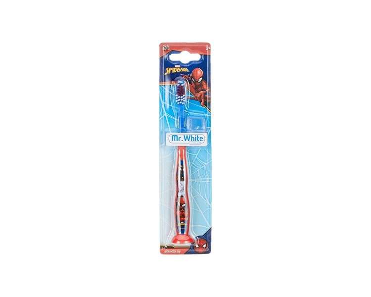 Mr White Jr Spider-Man Hand Toothbrush with Protective Cap