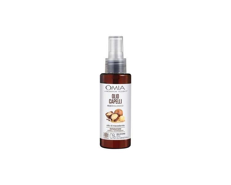 Omia Eco Bio Hair Oil with Macadamia Oil 100ml - Moisturizing Treatment for Damaged and Shiny Hair