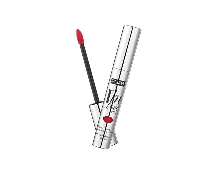 Pupa Milano I Am Love Proof Matt Liquid Lip Color 010 Fire Red for Women 0.09oz Lipstick 2.7ml