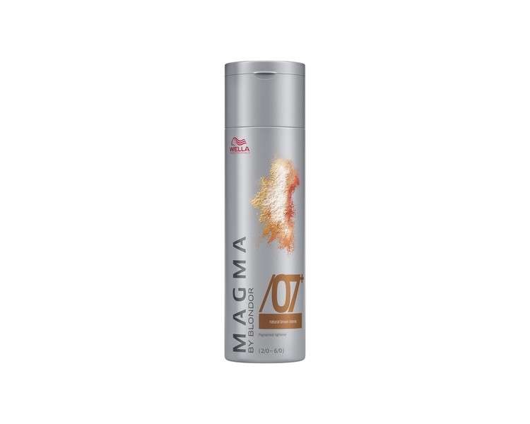 WELLA Magma By Blondor Pigmented Lightener Hair Colour 07+ Dark Natural Brown 120ml