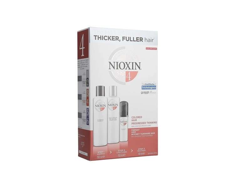 Nioxin System 4 3 Part System Kit for Colored Hair and Progressed Thinning