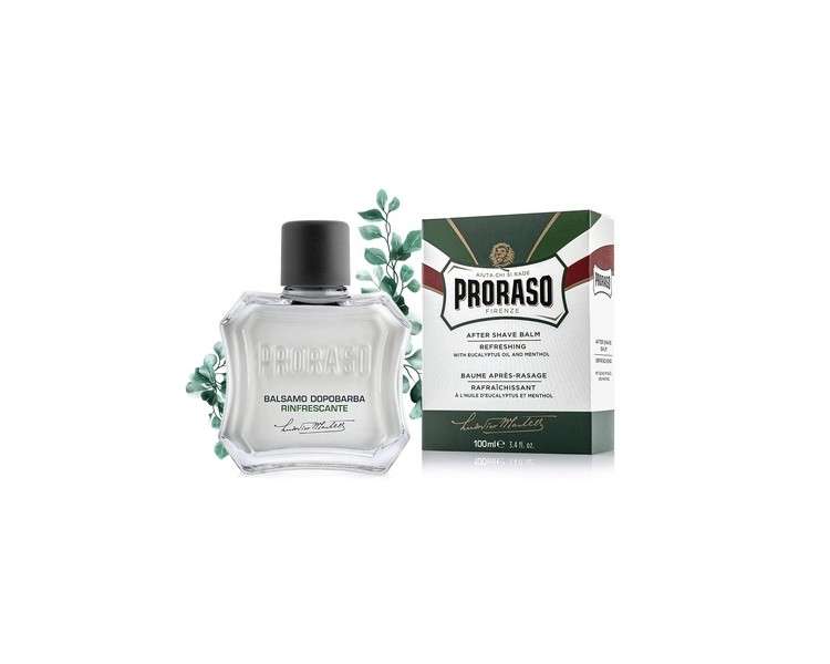 Proraso After Shave Balm for Men Refreshing and Toning Moisturizer with Menthol and Eucalyptus Oil 3.4 Fl Oz