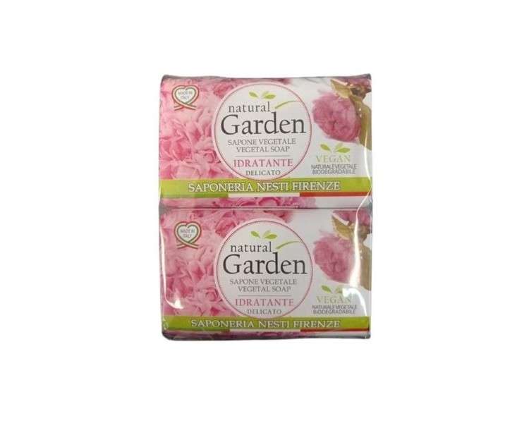 Nesti Firenze Natural Garden Idratante Soap 4.4 Ounces 125g - Pack of 2