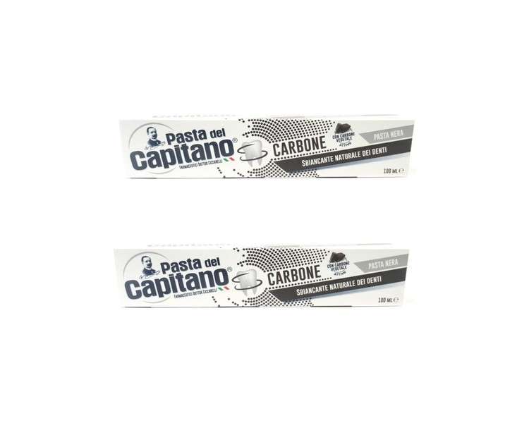 Pasta del Capitano Carbone Whitening Black Toothpaste 100ml 3.38fl.oz