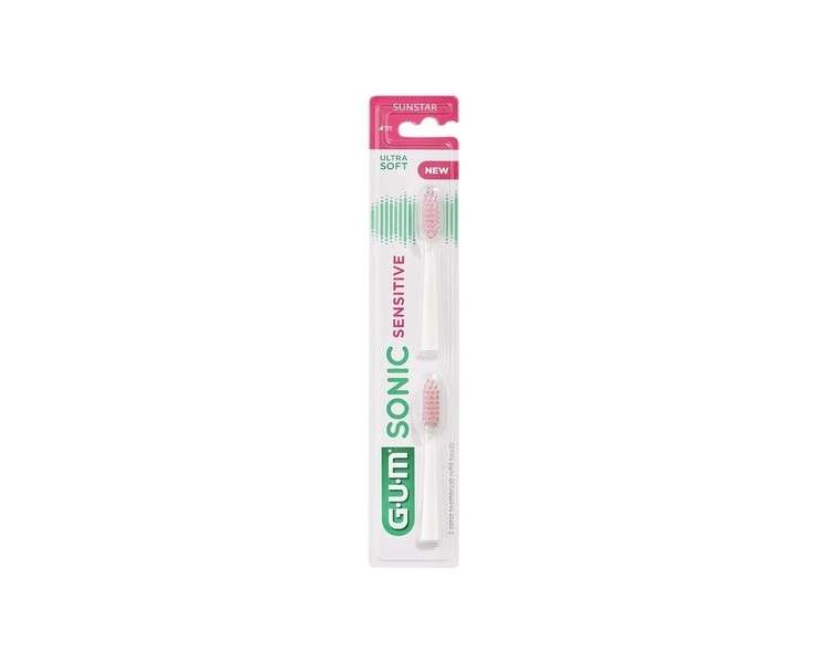 GUM Sonic Sensitive 4111 2 Ultra Soft Brush Heads