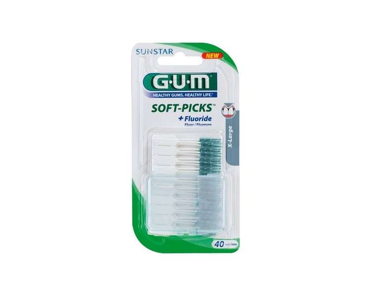 Gum Dental Soft Picks Extra Large Metal Free Brushes 40 Pack