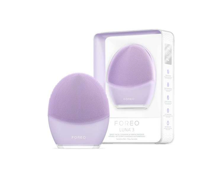 FOREO LUNA 3 Facial Cleansing Brush Sensitive Skin Anti Aging Face Massager Enhances Absorption of Facial Skin Care Products Clean & Healthy Face Care Simple & Easy Waterproof