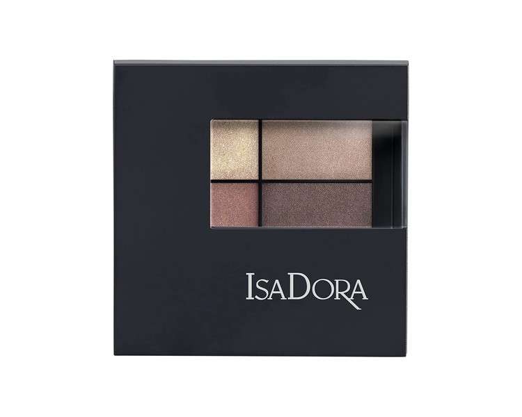 IsaDora Nude Shimmer Eyeshadow Palette Quartet with Mirror 09 Pearls Allure Boho Browns