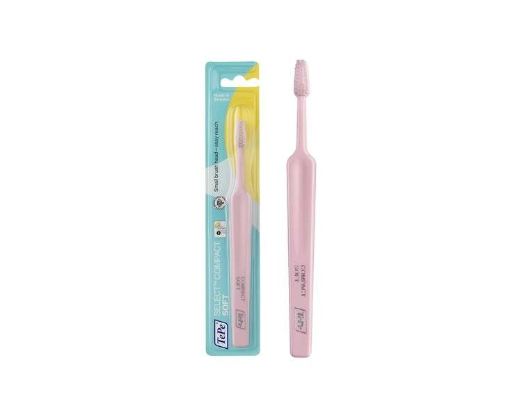 TEPE Select Compact Soft Toothbrush Small User-Friendly Brush 1 Select Compact Soft Brush Assorted Colors 1 count