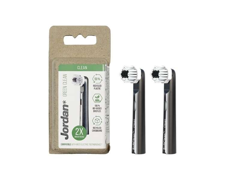 Jordan Green Clean Electric Toothbrush Heads for Electric Toothbrush 2 Units Pack