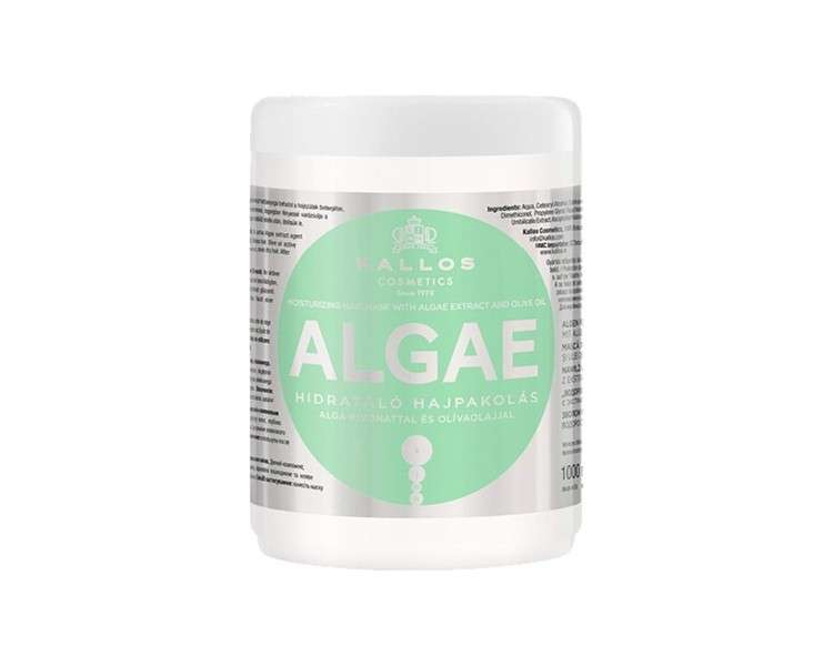 Kallos Algae Moisturizing Hair Mask with Algae Extract and Olive Oil 1000ml