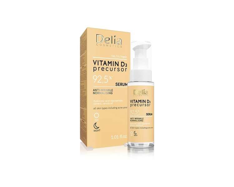 Delia Cosmetics Vitamin D3 Precursor Anti-Wrinkle Normalizing Serum 30ml