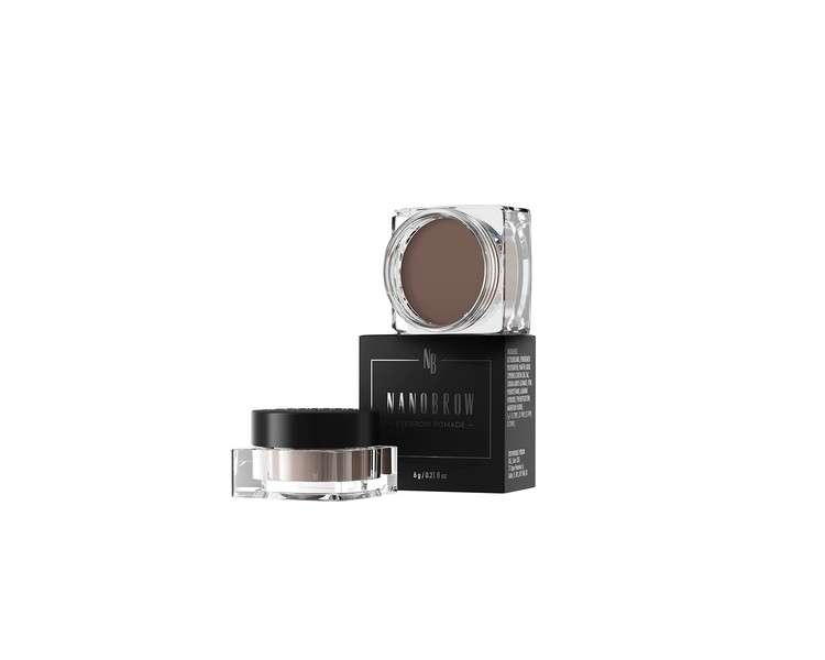 Nanobrow Dark Brown Eyebrow Pomade - Waterproof and Colorful Pomade for Precise Eyebrow Contouring and Filling