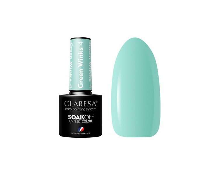 Claresa Soak Off Hybrid Nail Polish Green Winks 4 5g