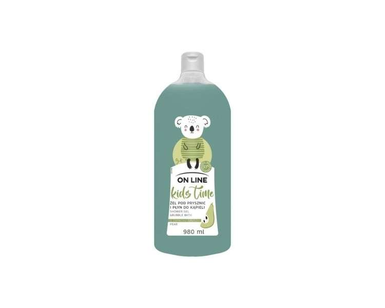 On Line Kids Time 2-in-1 Shower and Bath Gel for Children with Pear Scent 980ml