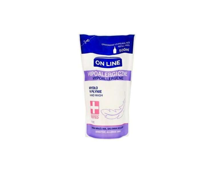 On Line Pure Hypoallergenic Liquid Soap Refill 500ml