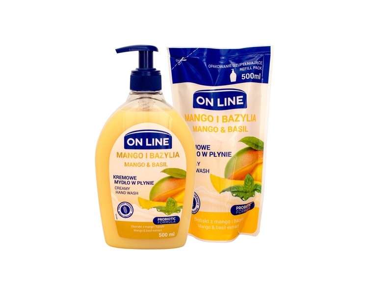 On Line Creamy Mango & Basilikum Liquid Soap Set 1000ml