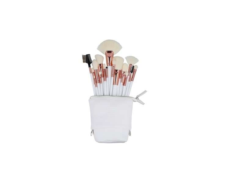 ilu Basic Set 18 Makeup Brushes with Bag White