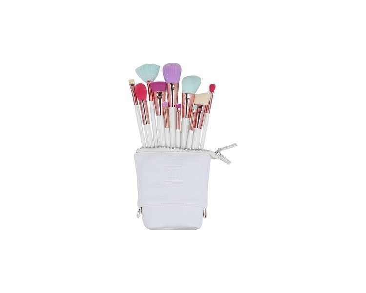 ilu Basic Set 11 Makeup Brushes with Bag - Multicolor