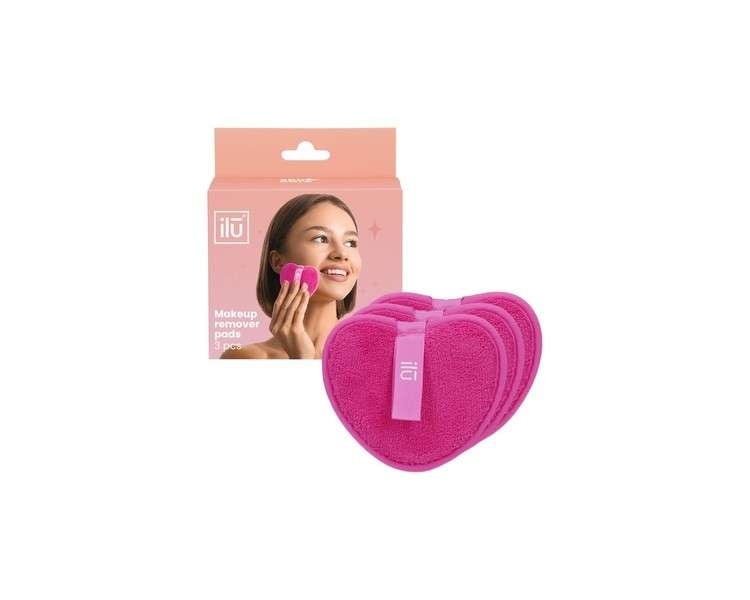 ilu Makeup Remover Pads Pink - Pack of 3