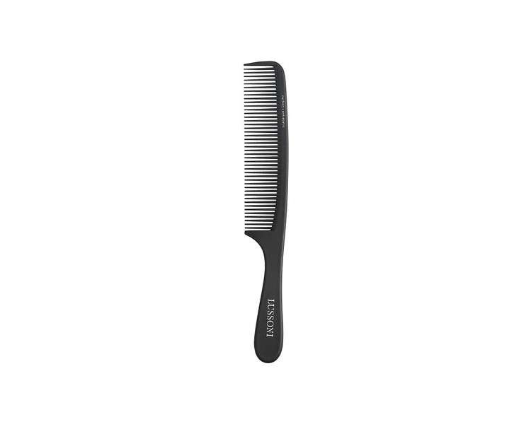 T4B LUSSONI Handle Comb Anti-Static and Shatterproof Carbon Detangling Comb with Coarse Teeth for Thin and Thick Hair