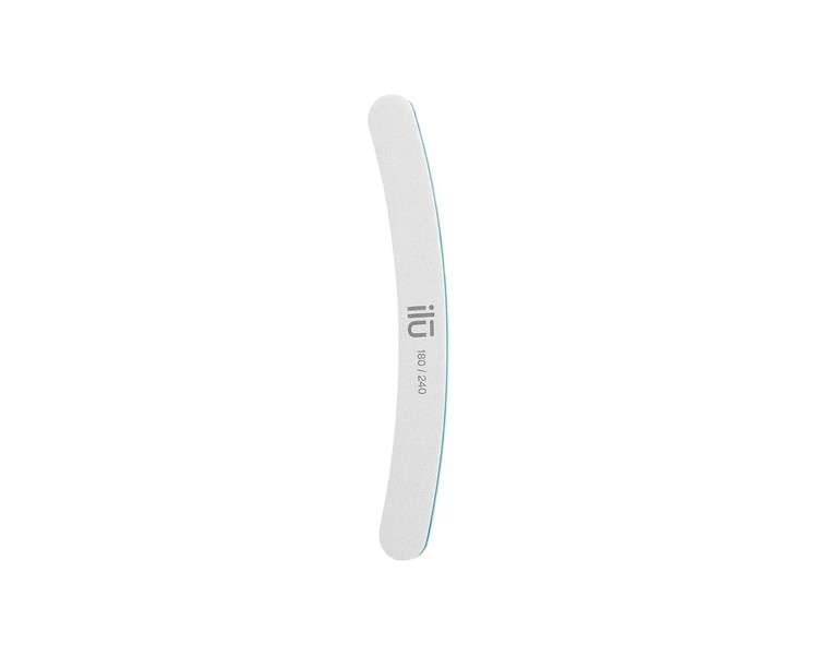 T4B ILU Banana Nail File Double-Sided Curved Natural Nail File with High Quality 180/240 Grit