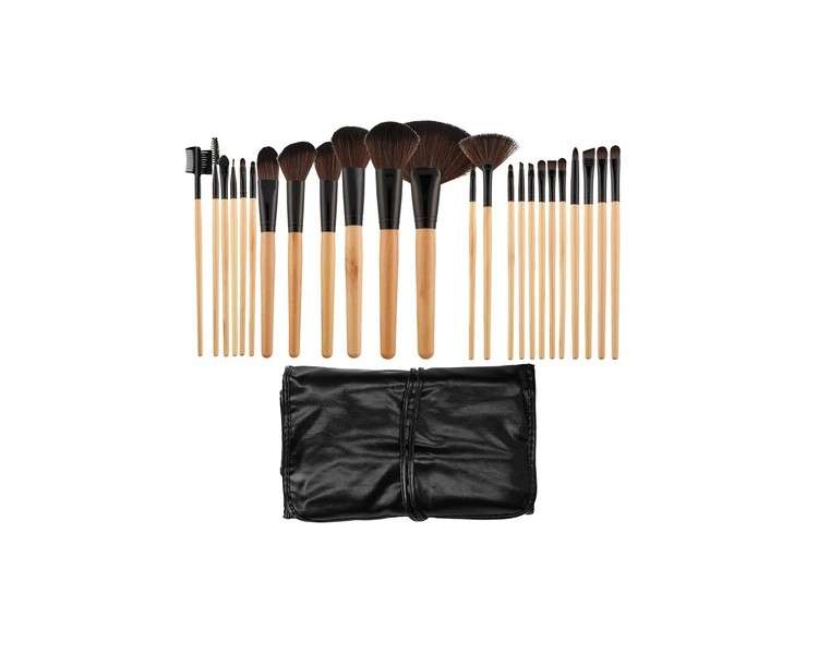 T4B MIMO 24 Piece Complete Professional Makeup Brush Set with Portable Case