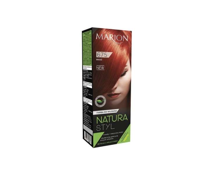 Marion Natura Styl Hair Color 675 Copper 80ml + Conditioner 10ml