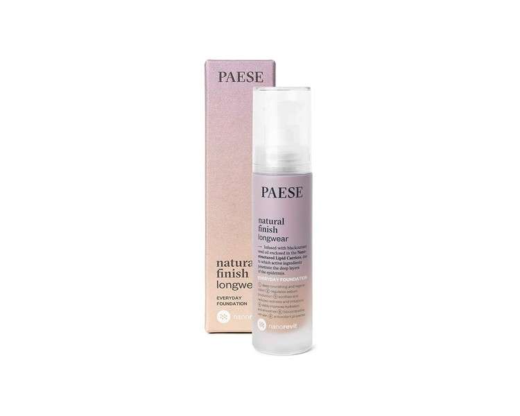 Paese Cosmetics Nanorevit 02 Porcelain Natural Finish Longwear Foundation Full Coverage 35ml