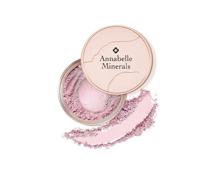 Annabelle Minerals Natural Mineral Powder Blush Matte Makeup Finish Highly Pigmented Long-Lasting Makeup Fresh Natural Look for All Skin Types Vegan 4g Satin Rose