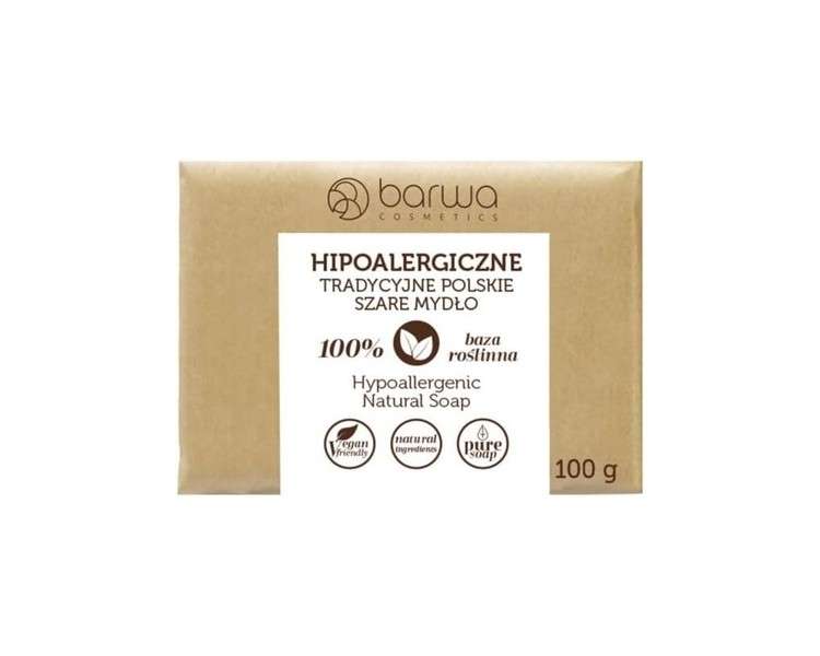 Barwa Traditional Gray Soap Bar Natural Hypoallergenic Polish 100g