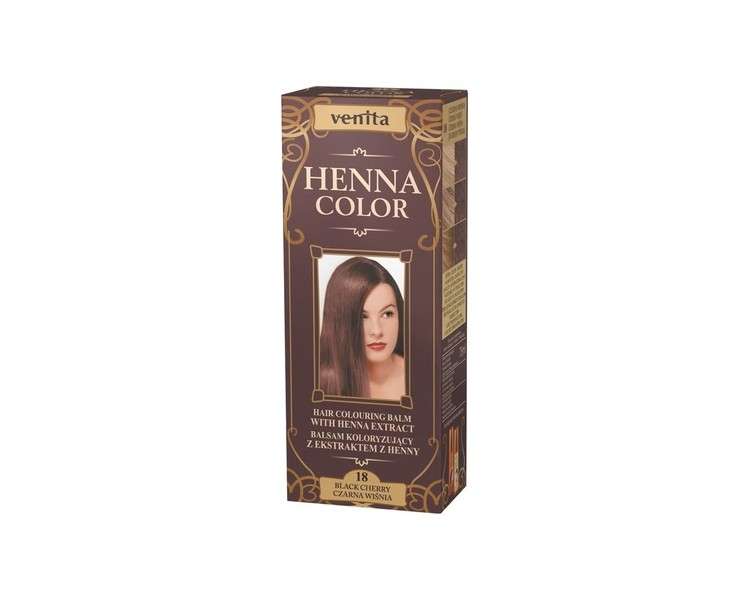 Venita Henna Color Hair Dye 18 Black Cherry 75ml