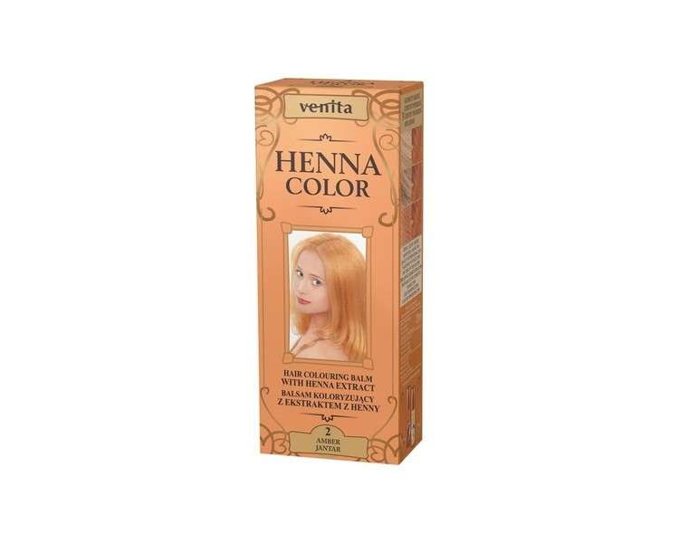 Venita Henna Color Hair Dye 75ml - Color 2 Amber