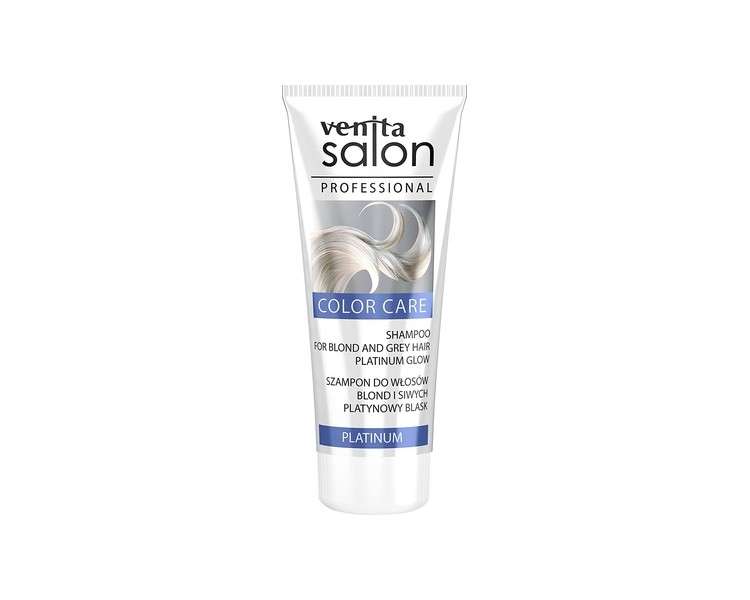 Venita Salon Professional Color Care Shampoo for Blonde and Gray Hair Platinum Glow