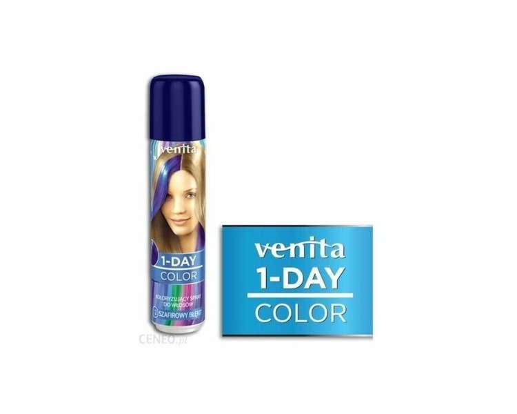 Venita 1-DAY Hair Color Spray 12 Emerald Blue 50ml Color Spray