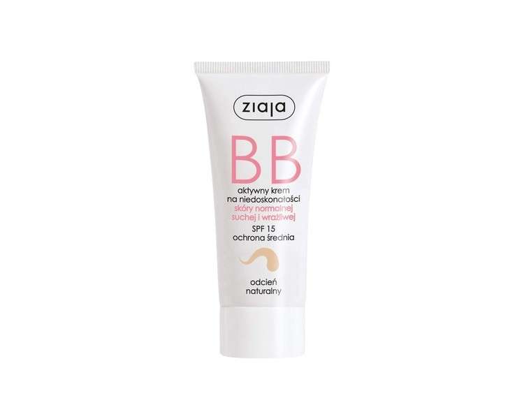 Ziaja BB Cream for Normal, Dry, and Sensitive Skin - Natural Tint 50ml