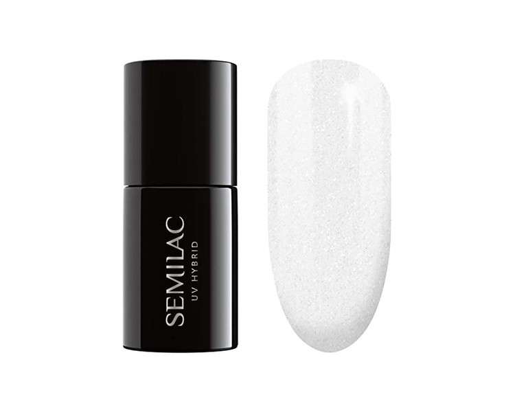 Semilac 091 UV Hybrid Nail Polish Glitter Milk 7ml