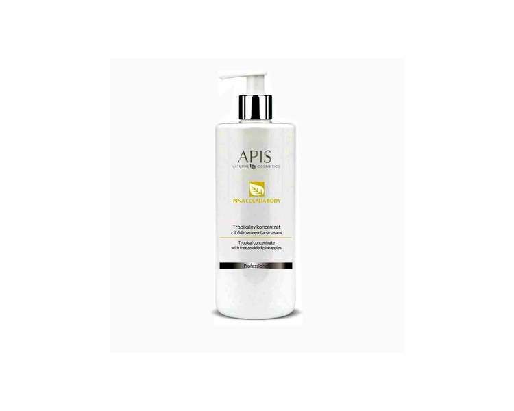 Apis Pina Colada Body Anticellulite Tropical Concentrate with Freeze-Dried Pineapple, Guarana, Coconut 500ml