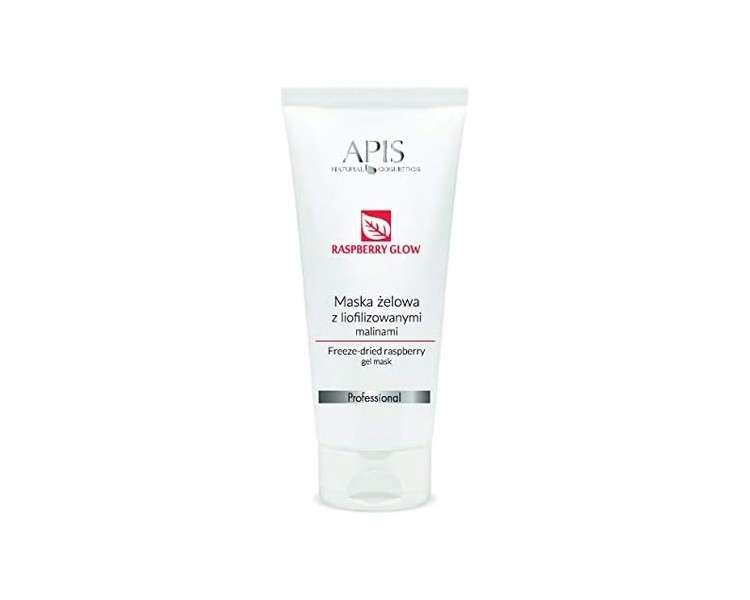 APIS Raspberry Glow Gel Mask with Freeze Dried Raspberries, Hyaluronic Acid and Ceramides 200ml