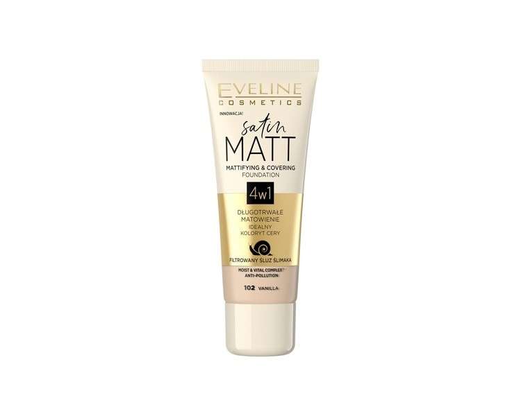 Eveline Cosmetics Satin Matt Matte and Opaque Face Primer No. 102 Vanilla 30ml